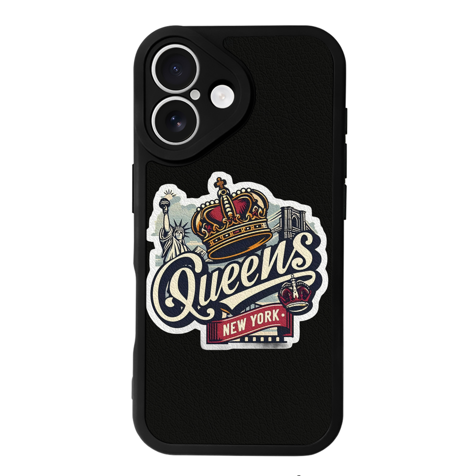 New York Yankees New York Queens IPhone 16 Silicone Leather Case – UV Print, Lambskin Texture – Perfect Fit, Wireless Charging Compatible, Scratch Resistant, Precise Cutouts – Stylish Protection For IPhone 16